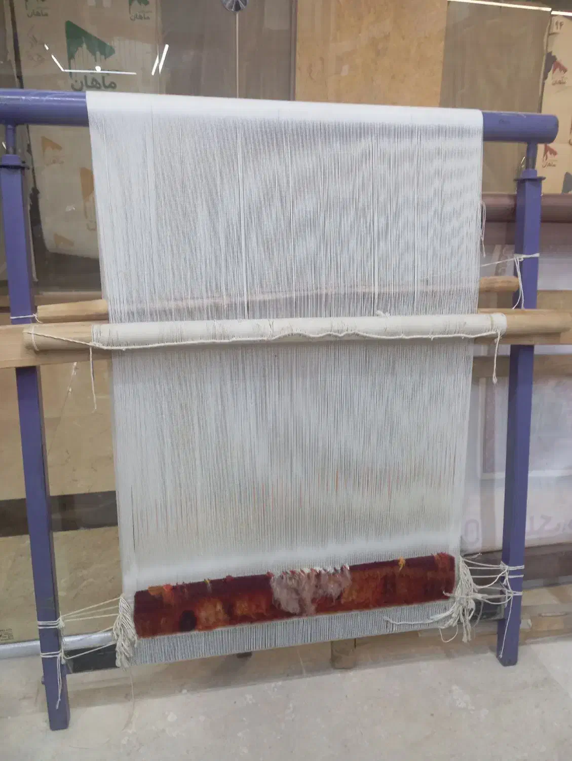 فروش دار چله کشی شده طرح گل|فرش|اصفهان, ارزنان|دیوار