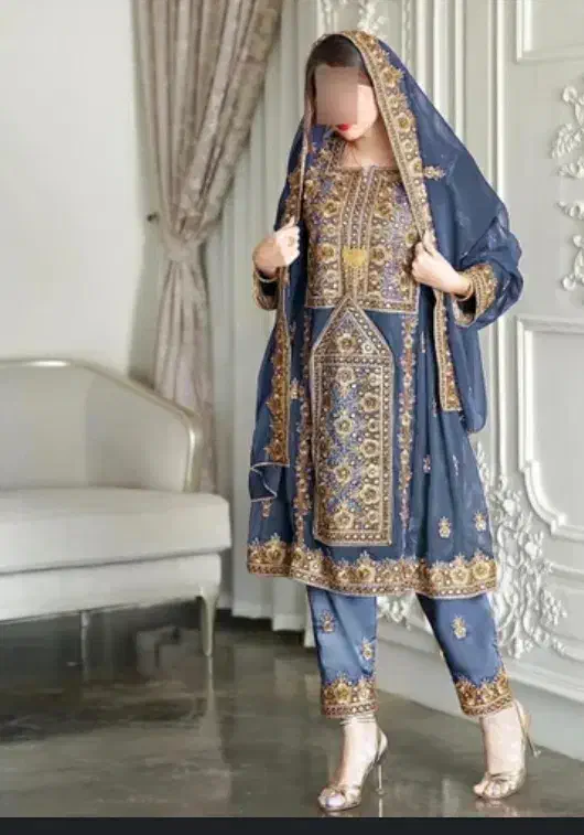 دوخت  لباس بلوچی زنانه|لباس|بیرجند, |دیوار