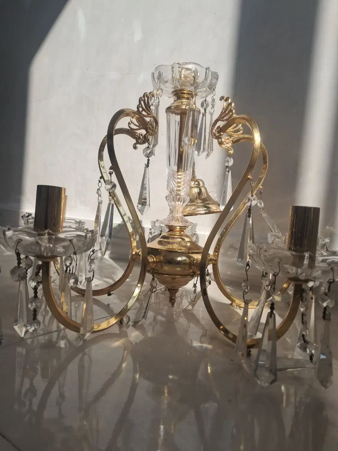 دو لوستر برونز  ۵ شعله و ۱۰ شعله|لوستر و چراغ آویز|تهران, وصفنارد|دیوار