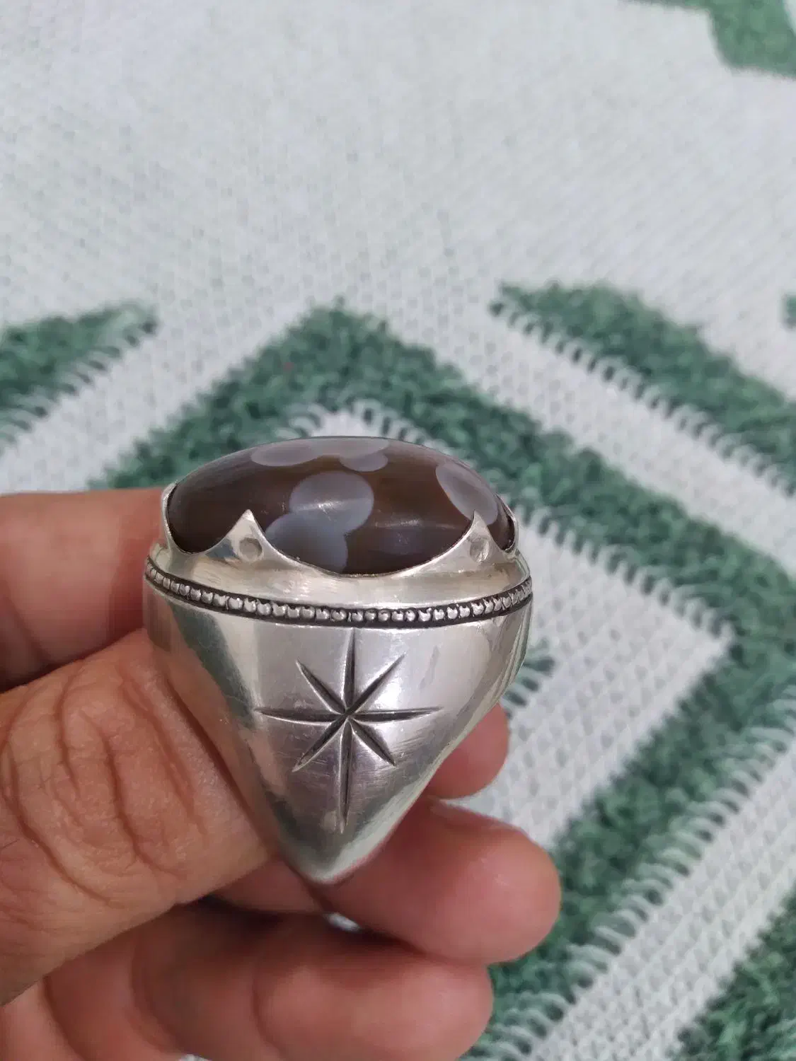 انگشترعقیق یمانی لامه|جواهرات|اهواز, زیتون کارمندی|دیوار