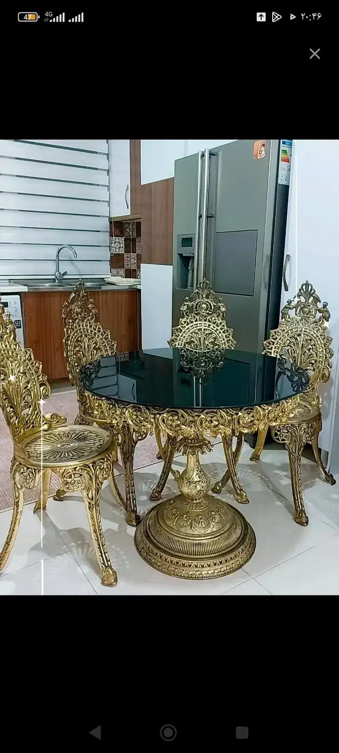 نهار خوری ۴ نفره در حد نو|میز و صندلی غذاخوری|کرج, شهرک نهال و بذر|دیوار