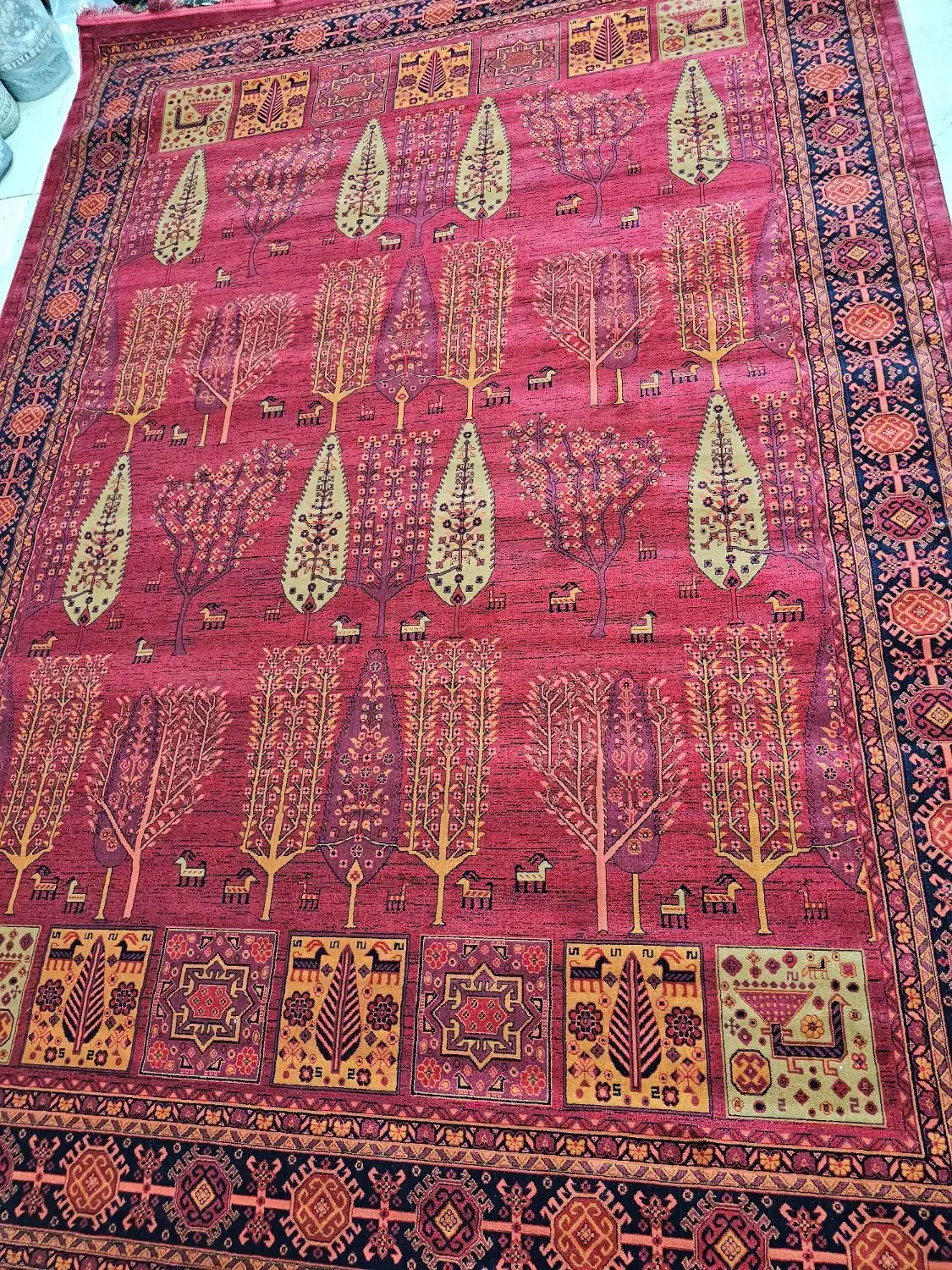 فرش قرمز طرح جدید۱۰۰۹۸(فروشگاه فرش ناصر)|فرش|زاهدان, |دیوار