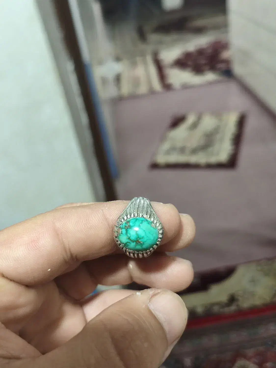 انگشتر فیروزه نیشابور دست ساز|جواهرات|بهبهان, |دیوار