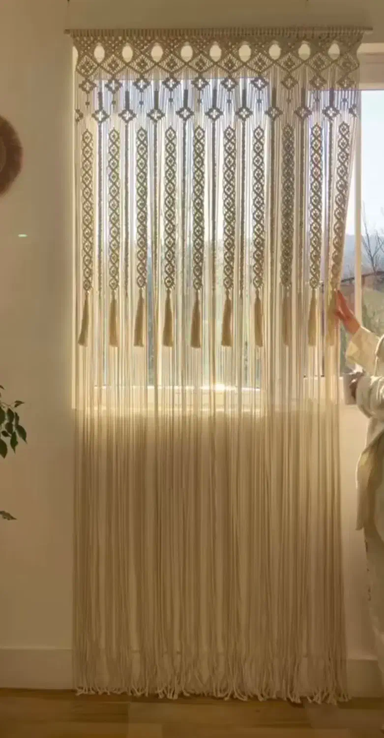 شلف و پرده مکرومه|صنایع دستی و سایر لوازم تزئینی|تهران, لاله زار|دیوار