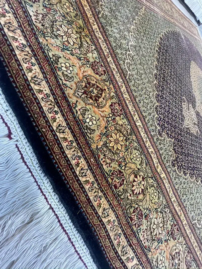فرش دستباف طرح ریز ماهی طلاشور جفت 6متری|فرش|مشهد, ملک‌آباد|دیوار