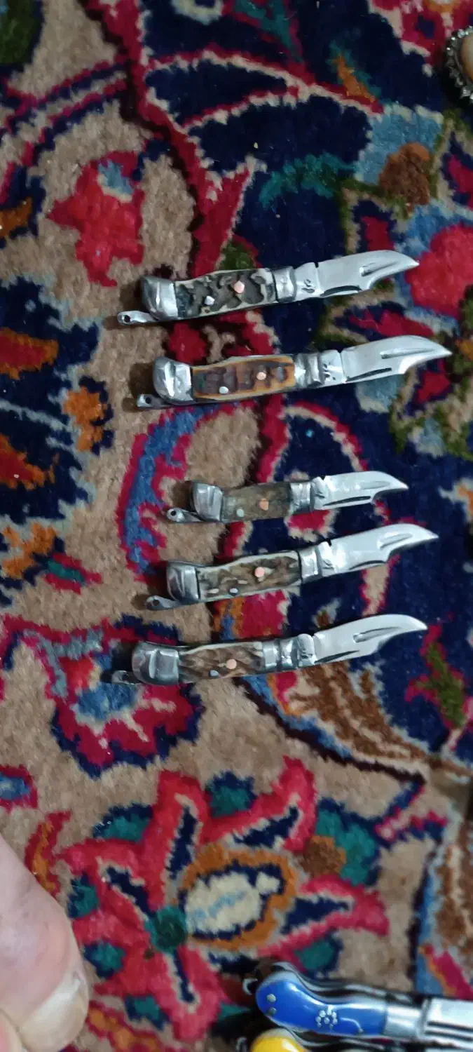 چاقو های اصل گوزن زنجان قدیمی یک ششصد|کلکسیون اشیاء عتیقه|میانه, |دیوار