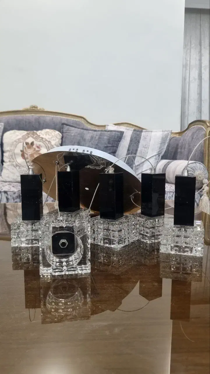 لوستر مدرن کم مصرف ال ای دی با 5 شاخه کریستال|لوستر و چراغ آویز|تهران, جنت‌آباد جنوبی|دیوار
