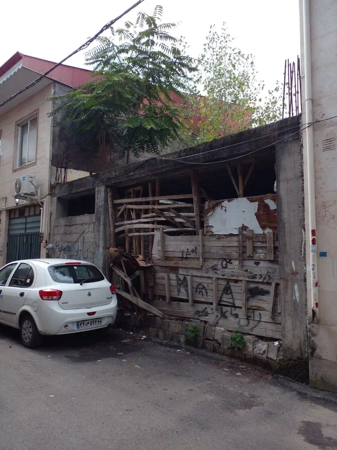 نیمه کاره با علمک گاز پشت خوابگاه دهکده|فروش زمین و ملک کلنگی|رشت, پل تالشان|دیوار