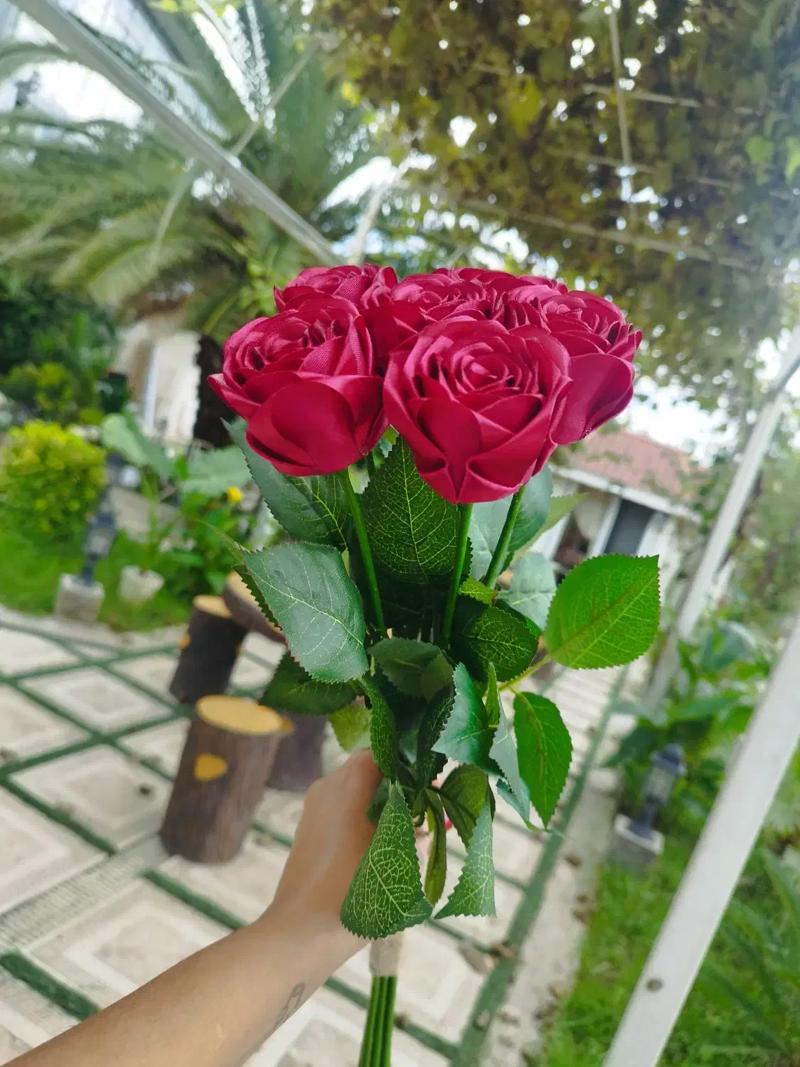 باکس ودسته گل جاوان|گل مصنوعی|خمام, |دیوار