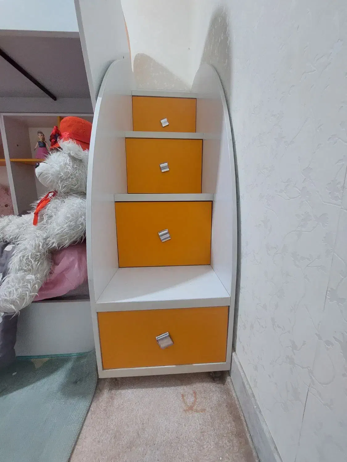 تخت دو طبقه نوجوان ام دی اف|تخت و سرویس خواب|قم, باجک سه|دیوار