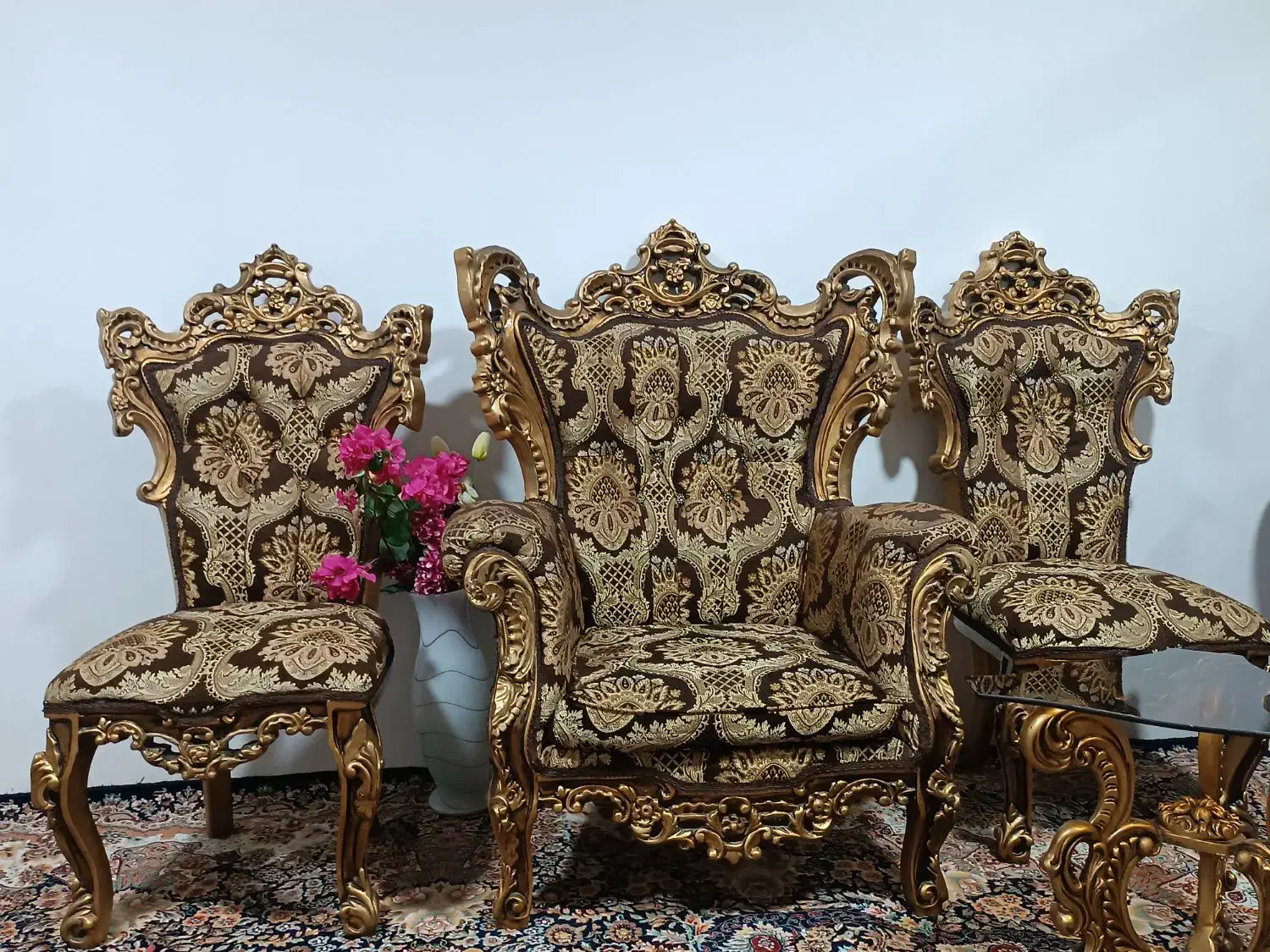 مبل سلطنتی ۹ نفره + بوفه ستِ سالم و تمیز|مبلمان خانگی و میز عسلی|مراغه, |دیوار