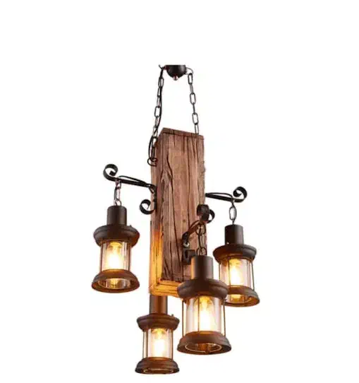 لوستر هابیتی لوستر چوبی روستیک چراغ هابیتی چلچراغ|لوستر و چراغ آویز|تهران, افسریه شمالی|دیوار