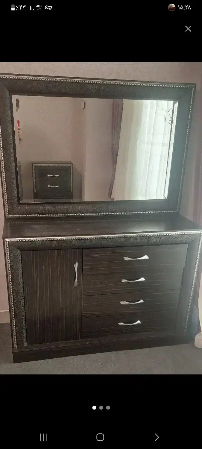 سرویس تختخواب  بدون خوشخواب بوفه  و کمد لباس ست|تخت و سرویس خواب|ماکو, |دیوار