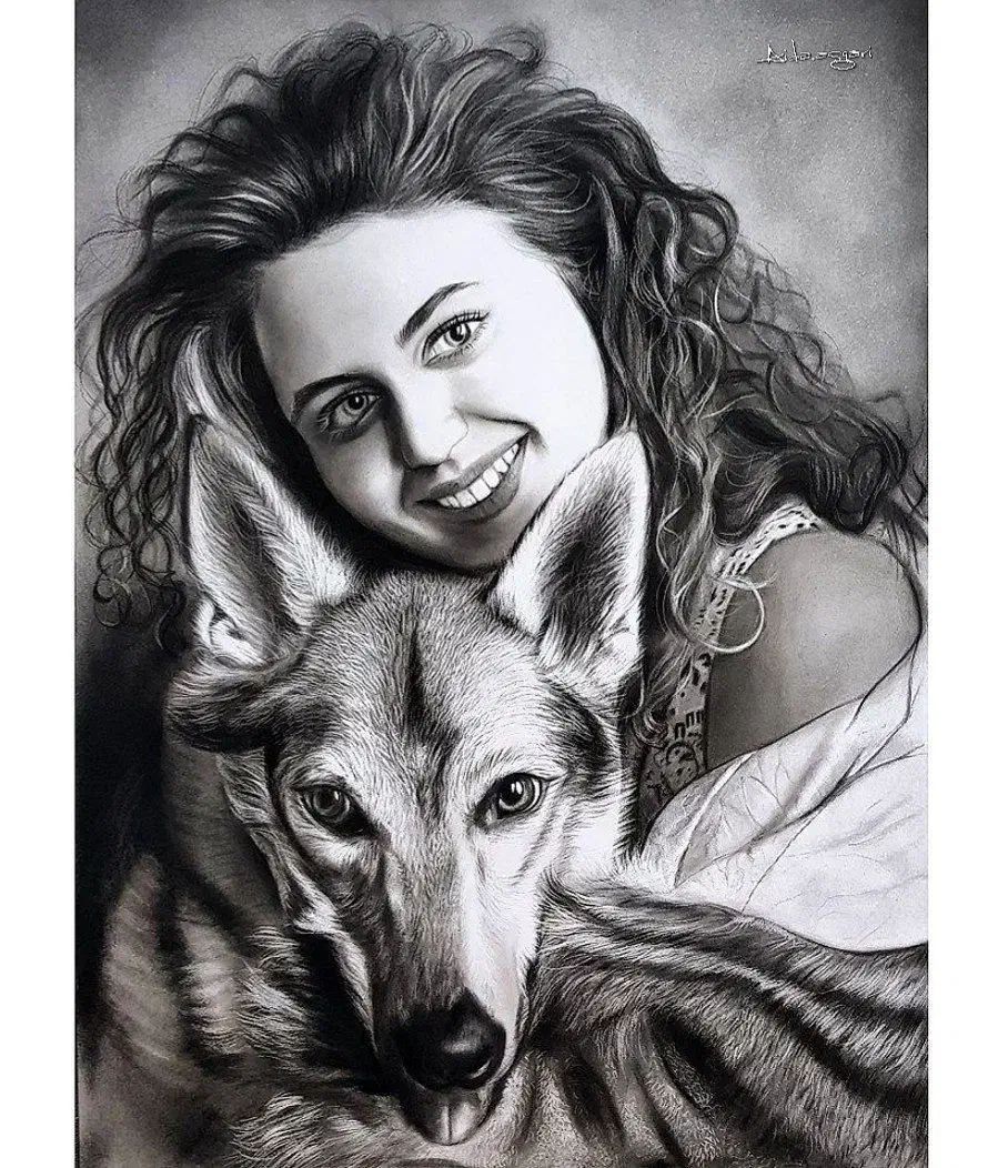 طراحی چهره|تابلو، نقاشی، عکس|قزوین, |دیوار