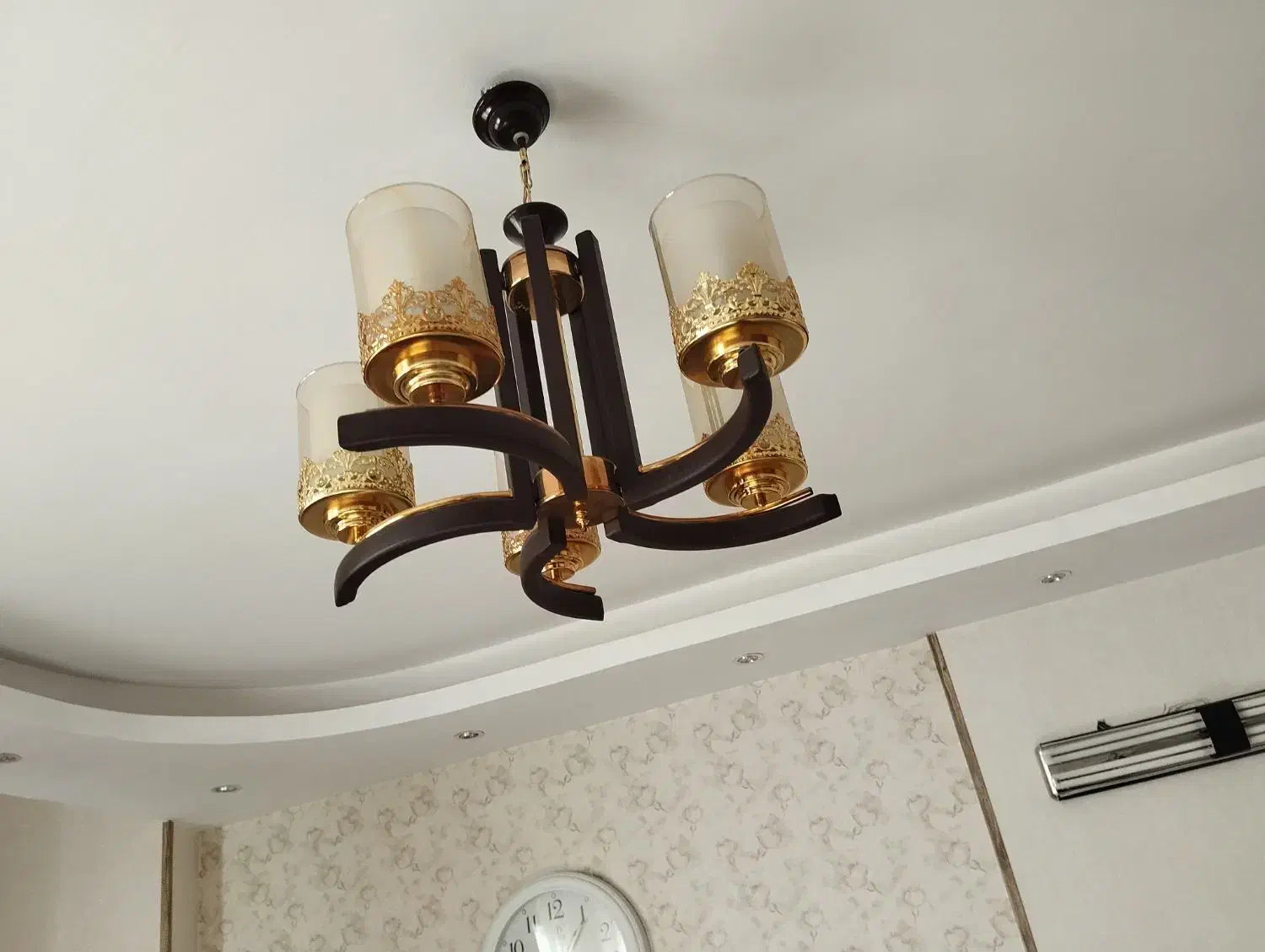 لوستر آویز 5 شاخه|لوستر و چراغ آویز|شیراز, کلاهدوز|دیوار