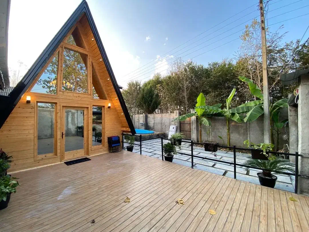 اجاره ویلا سوئیسی استخر دار در دل جنگل 026|اجارهٔ کوتاه‌مدت ویلا و باغ|رشت, کوی غلام نیا|دیوار