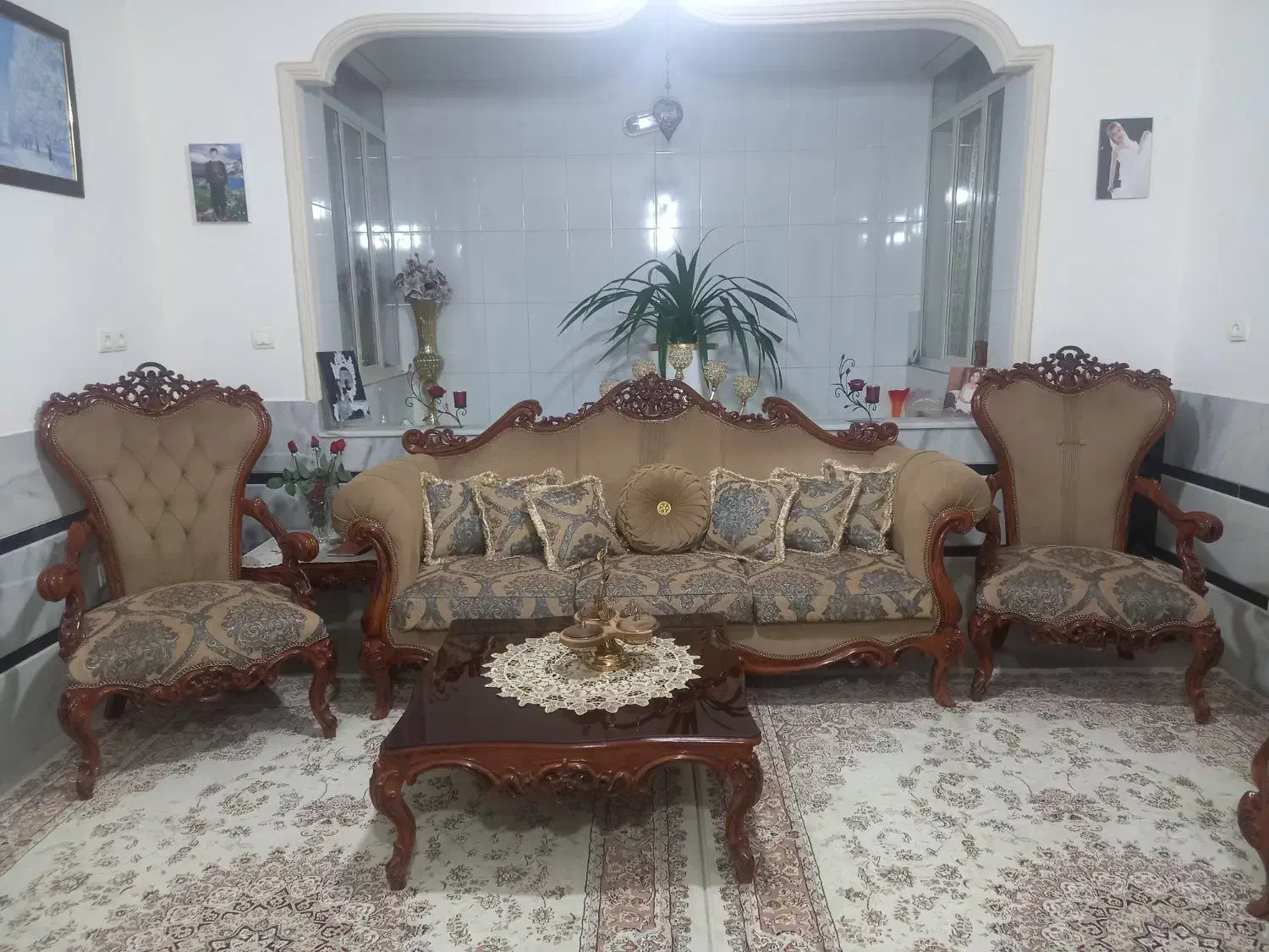 مبل نیم ست ۵نفره|مبلمان خانگی و میز عسلی|سنندج, |دیوار