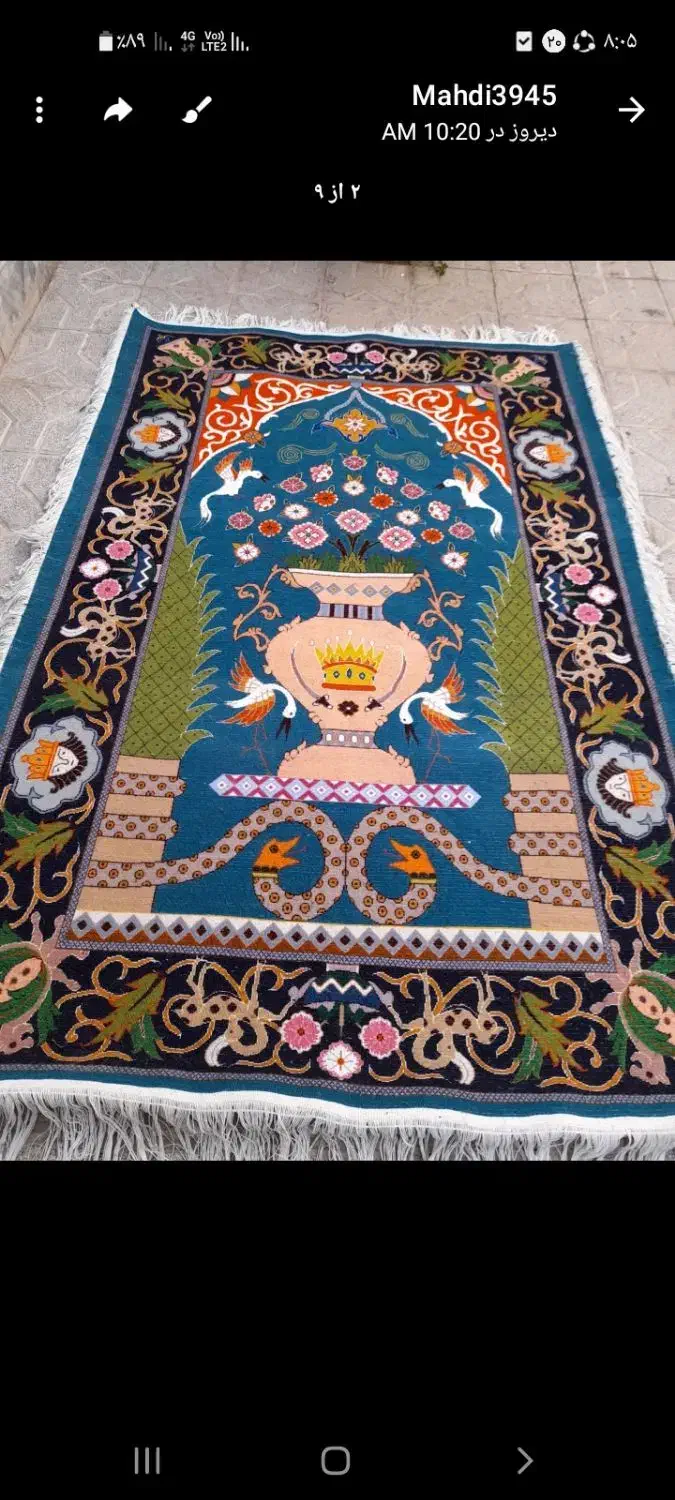 قالی دستبافت ۱.۵در۲.۱۰|فرش|مشهد, عیدگاه|دیوار