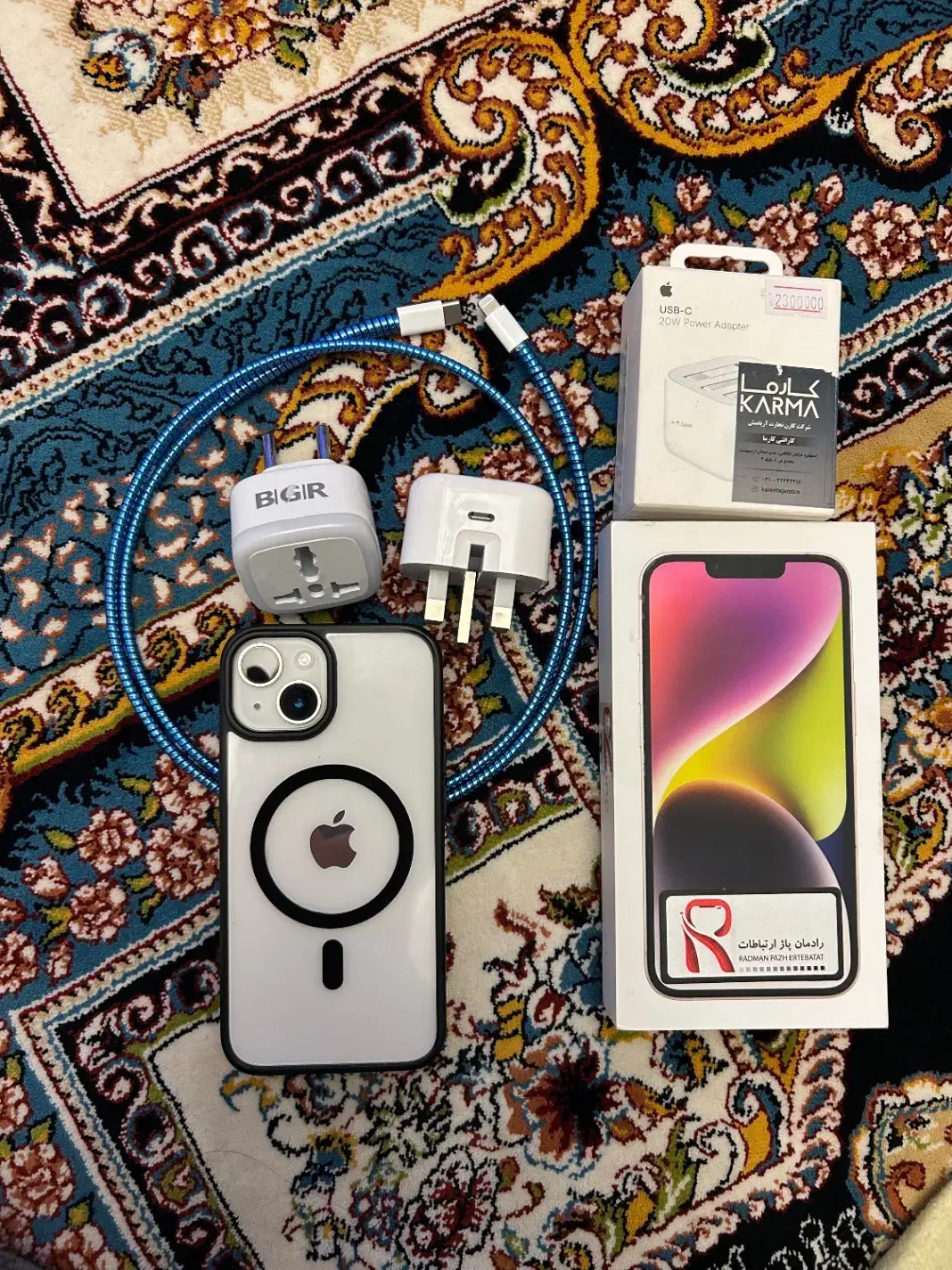 آیفون 14 رنگ سفید فروش فوری|موبایل|شاهین‌شهر, خانه کارگر|دیوار