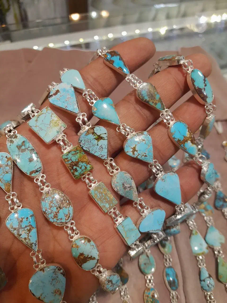 دستبند نقره ام البنین فیروزه عقیق یمنی علوی|جواهرات|مشهد, عیدگاه|دیوار