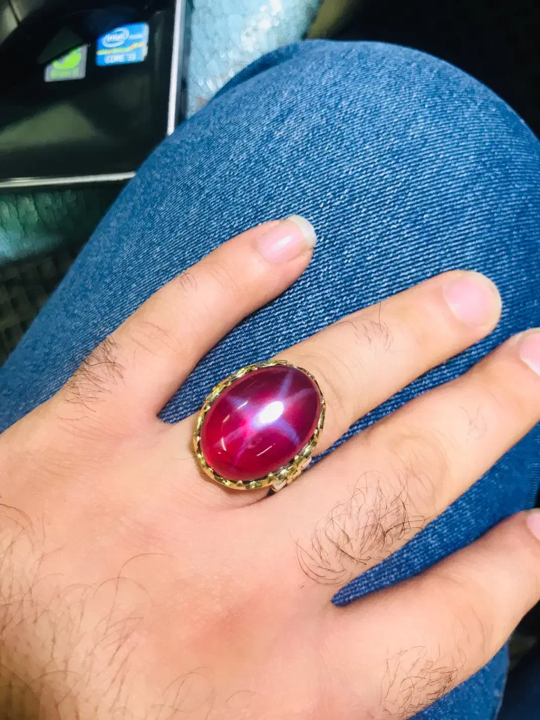 انگشتر نقره یاقوت استار دست ساز|جواهرات|قدس, شهرقدس|دیوار