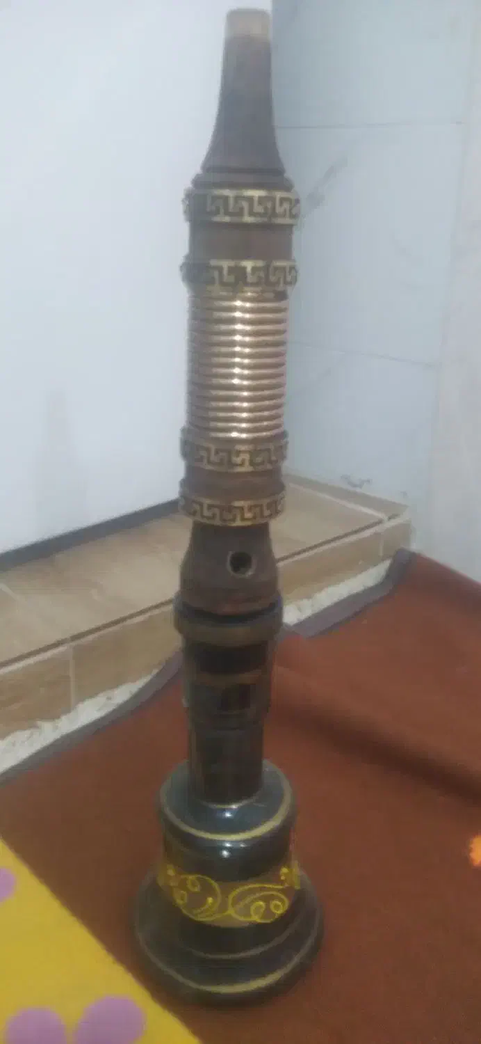 تنه قلیان چوبی و کوزه قلیان|کلکسیون و سرگرمی|بروجرد, |دیوار