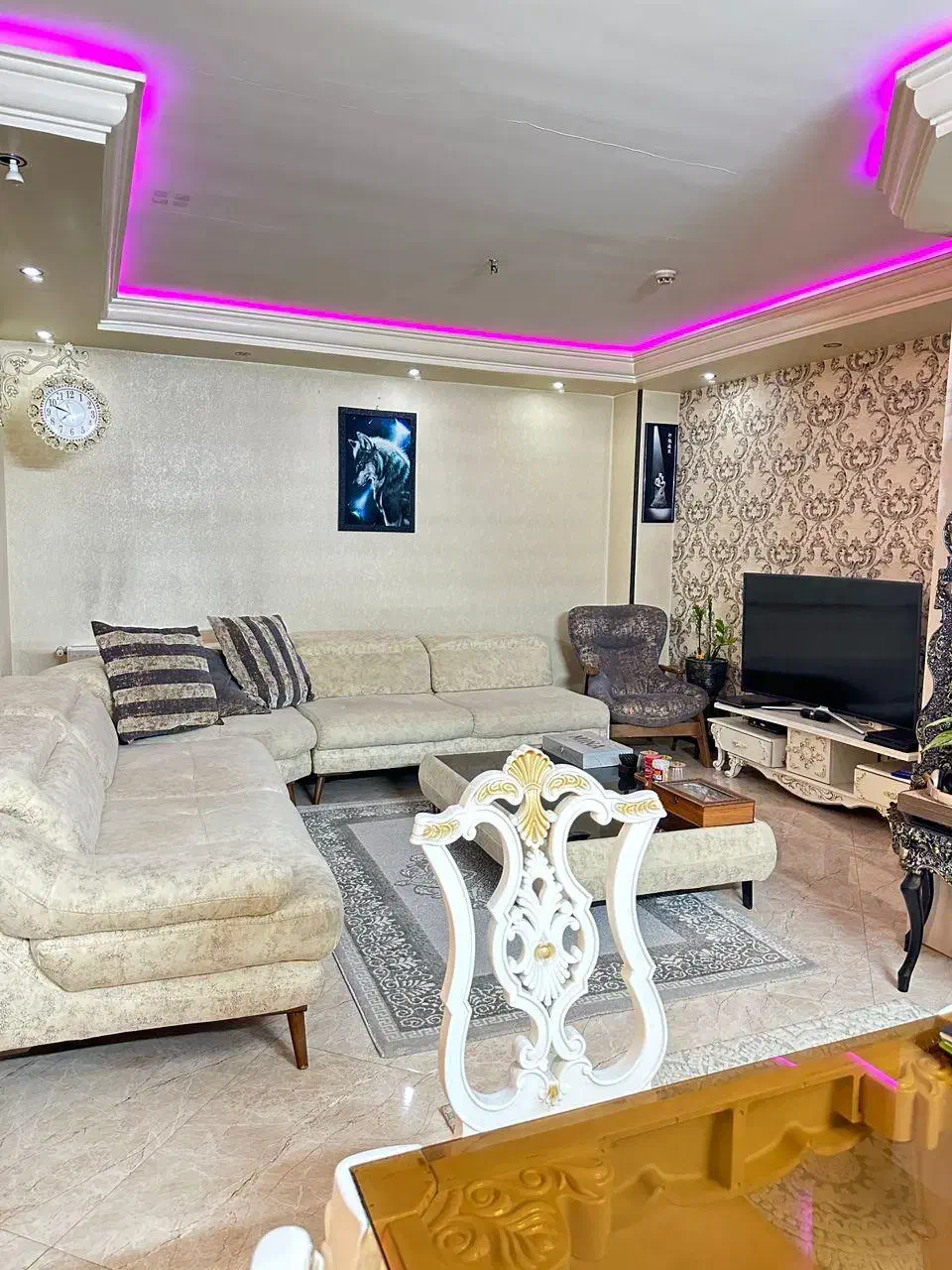 مبل ال نه نفره|مبلمان خانگی و میز عسلی|شاهین‌شهر, فدک|دیوار