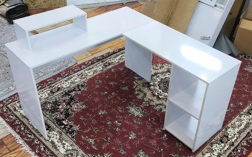 میز کامپیوتر و کار سفید MDF، تمیز و خوشساخت|میز تحریر و کامپیوتر|ابریشم, |دیوار
