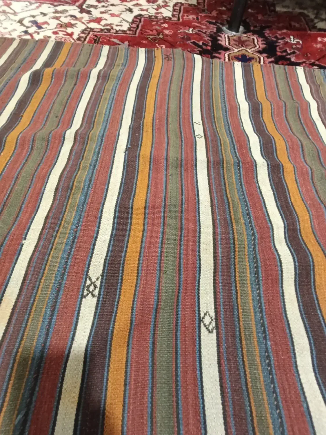 جاجیم قدیمی سالم سالم کلکسیونی|گلیم، جاجیم، گبه|تبریز, |دیوار