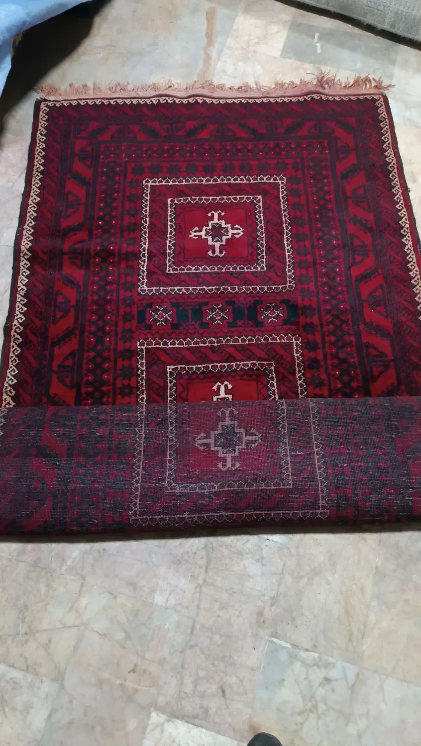 قالی چه ترکمنی پشمی دستی|فرش|مشهد, فلسطین|دیوار