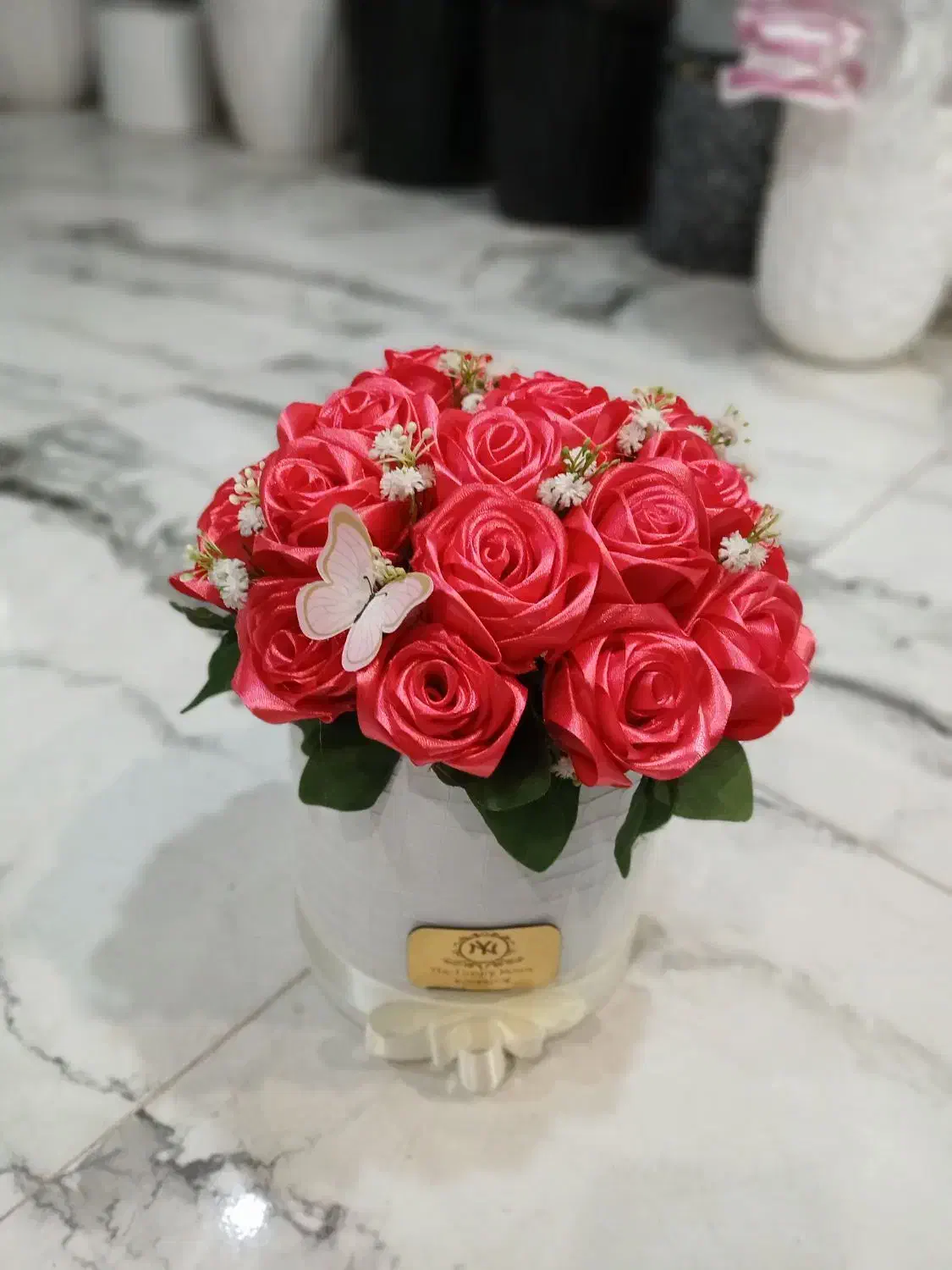 گل رز روبانی|گل مصنوعی|هشتگرد, شهرک راه آهن|دیوار