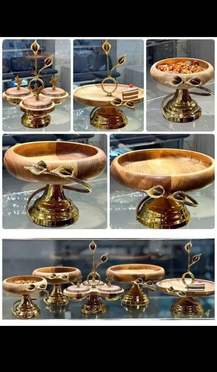 سرویس چوبی لیلیوم و ستاره برنز شاکر|ظروف سرو و پذیرایی|اردبیل, |دیوار