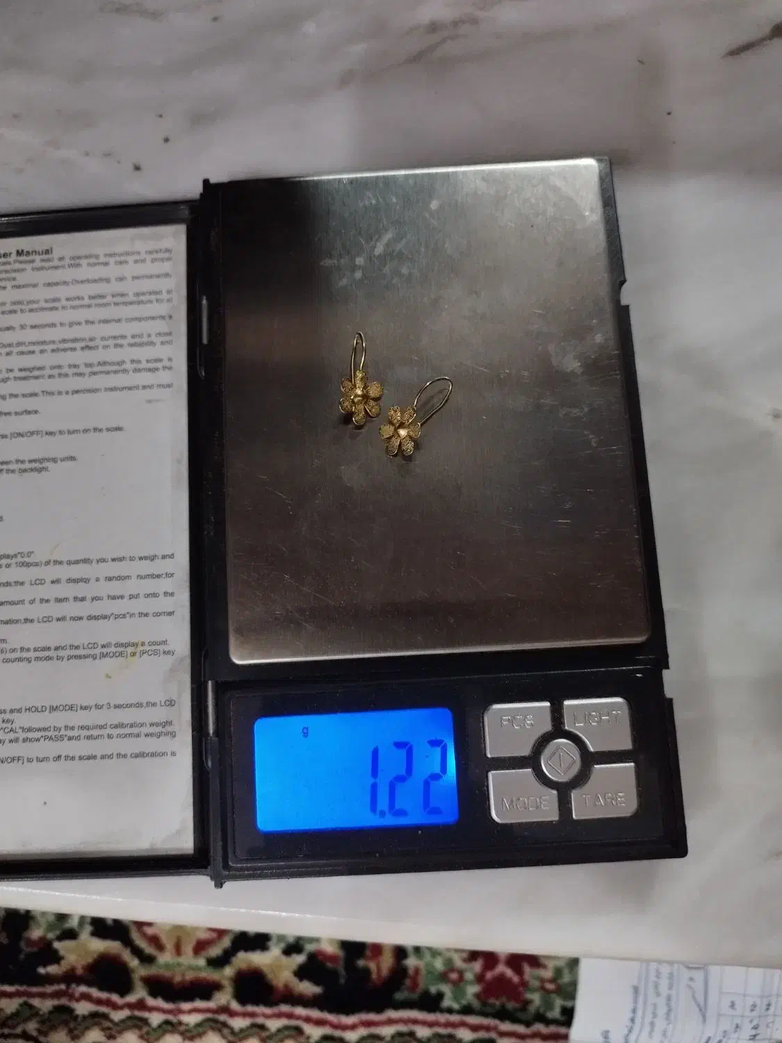 گوشواره شکل گل|جواهرات|خرم‌آباد, |دیوار