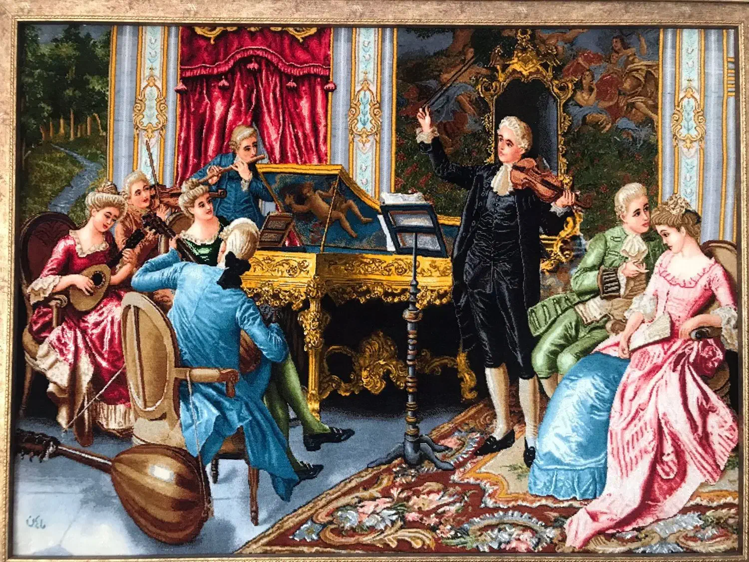 تابلو فرش دستباف ابریشم شاعرجوان|تابلو فرش|شیراز, قدوسی شرقی|دیوار