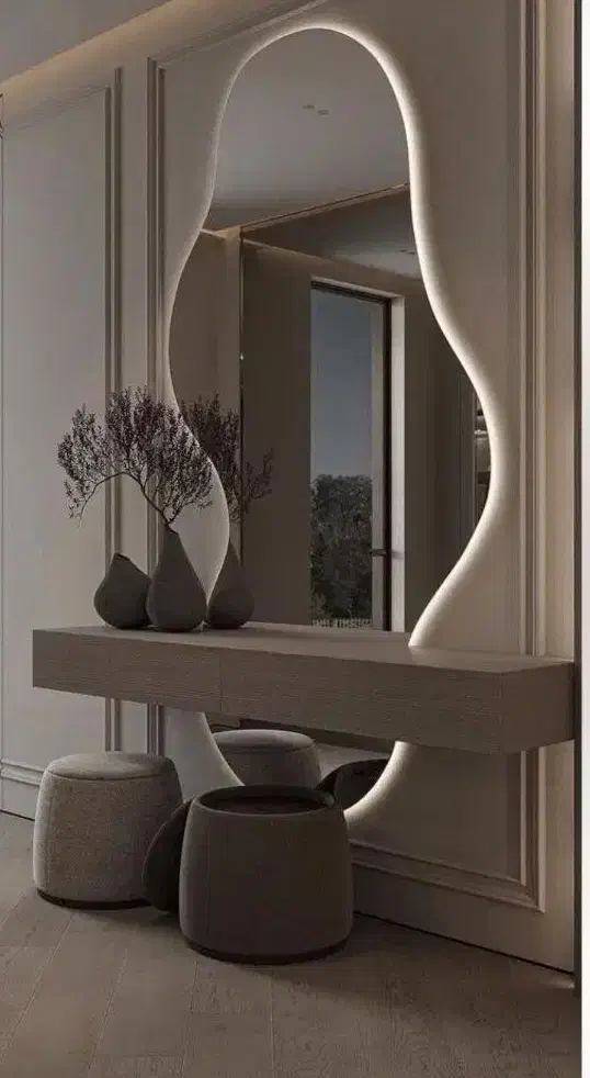 انواع آینه های بک لایت با آینه درجه یک اردکان|آینه|آران و بیدگل, |دیوار