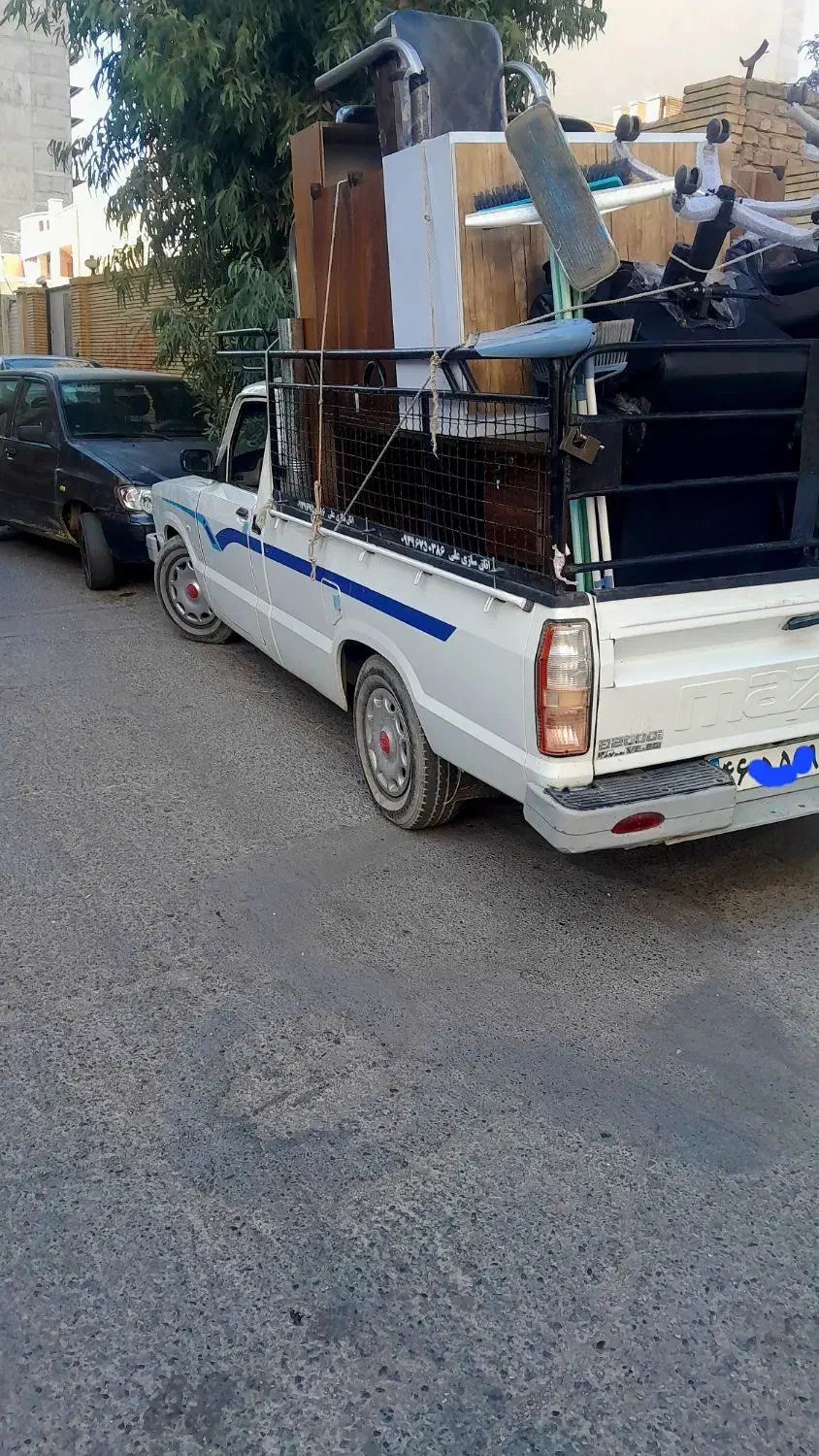 وانت بار کرایه ای مزدا تلفنی با کارگر قیمت مناسب|خدمات حمل و نقل|کرمان, |دیوار