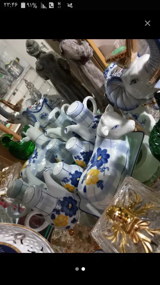 ظرف و ظروف گل ابی    خا   ستا    رم|ظروف سرو و پذیرایی|زنجان, |دیوار