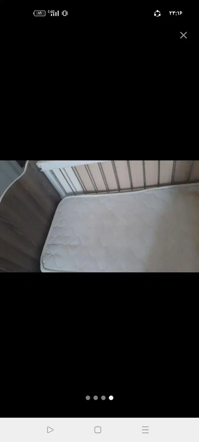 تخت کودک قابلیت گهواره ای همراه با تشک|تخت و سرویس خواب|کهریزک, |دیوار