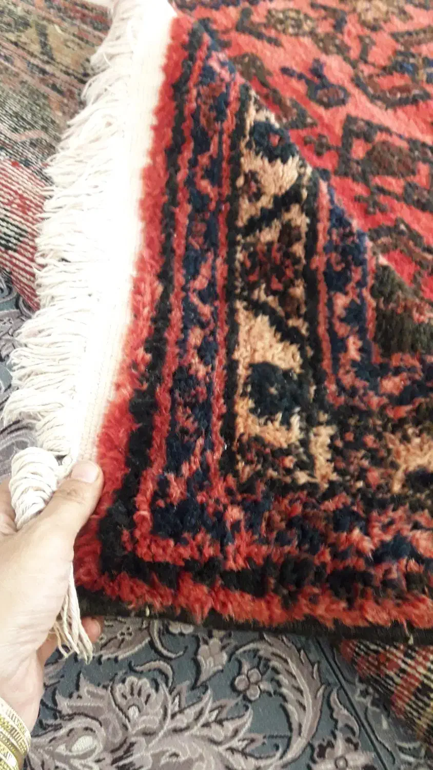 فرش دست بافت روستایی پشم خالص فوری|فرش|هشتگرد, شهرک پامچال|دیوار