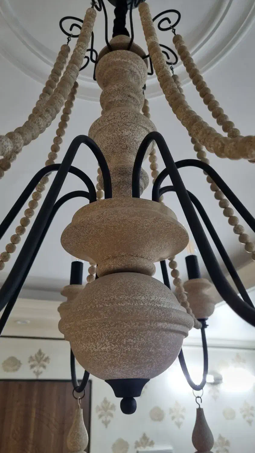 لوستر ۸ شاخه مدل روستیک|لوستر و چراغ آویز|تهران, خزانه|دیوار