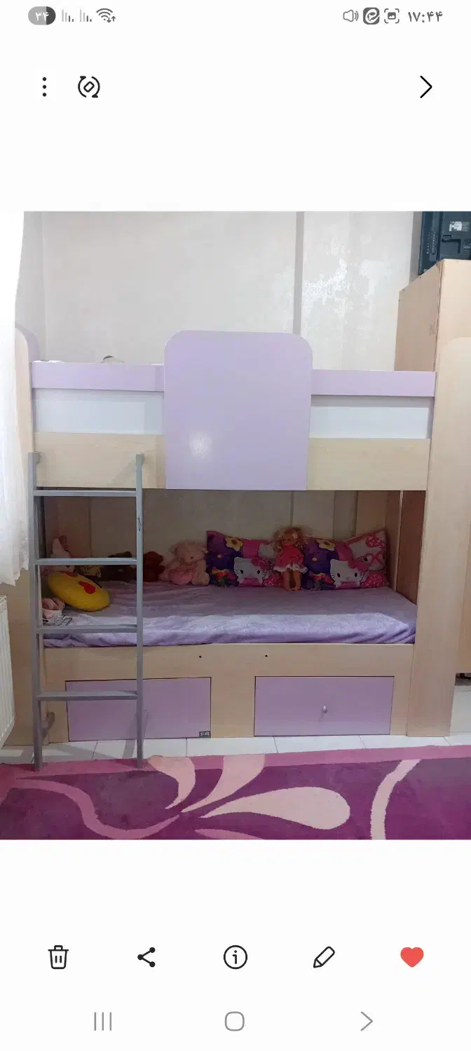 تخت دو طبقه سالم|تخت و صندلی بچه|ری, علایین|دیوار