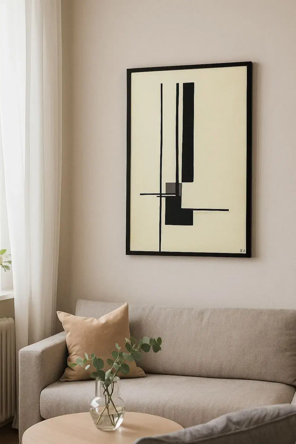 «تابلو رنگ روغن مینیمال کاردست بانوی هنرمندحرفه ای|تابلو، نقاشی، عکس|بابل, |دیوار