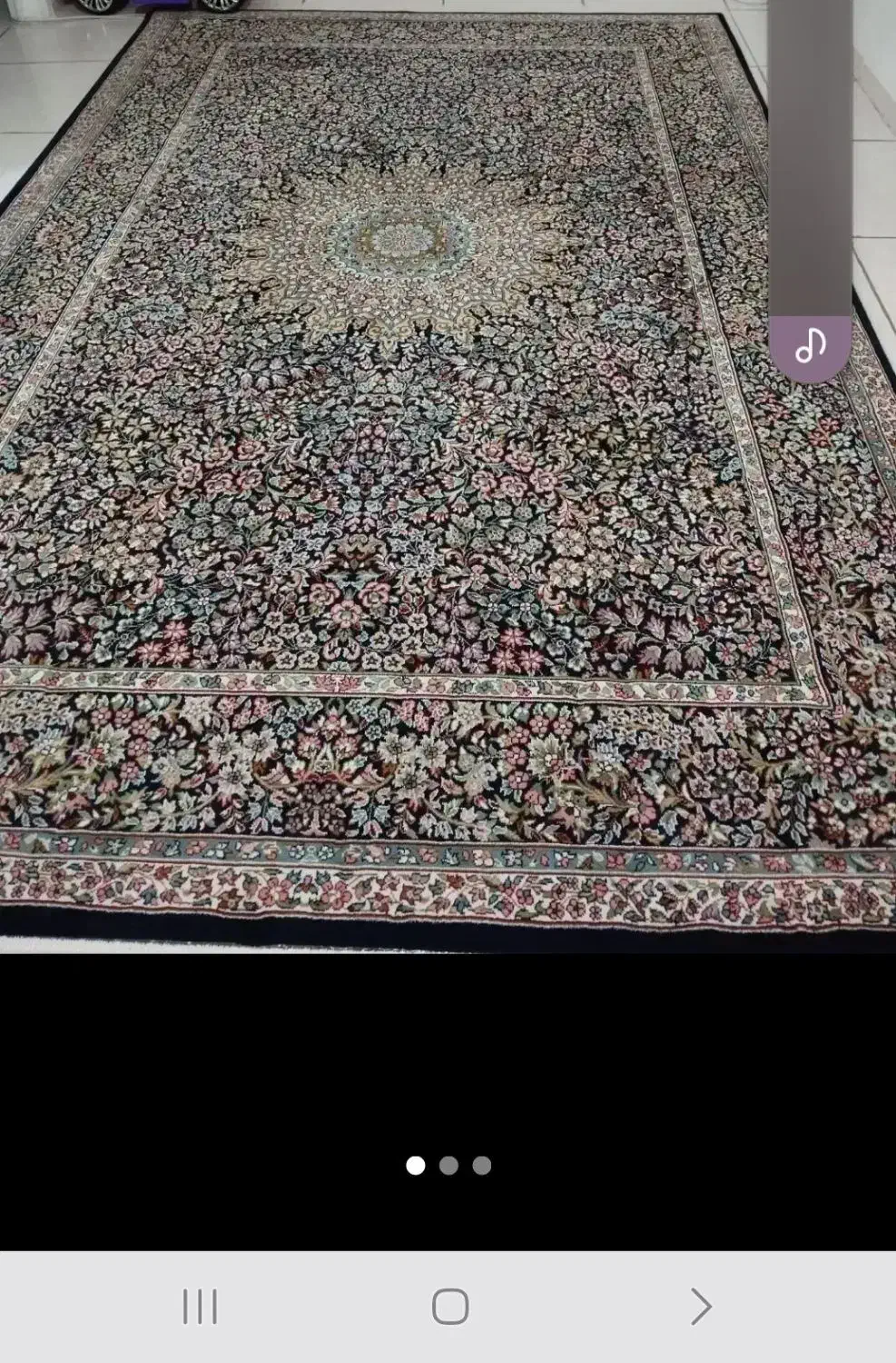 فرش سورمه ای در حد نو ای مدله آسینم|فرش|سنندج, |دیوار