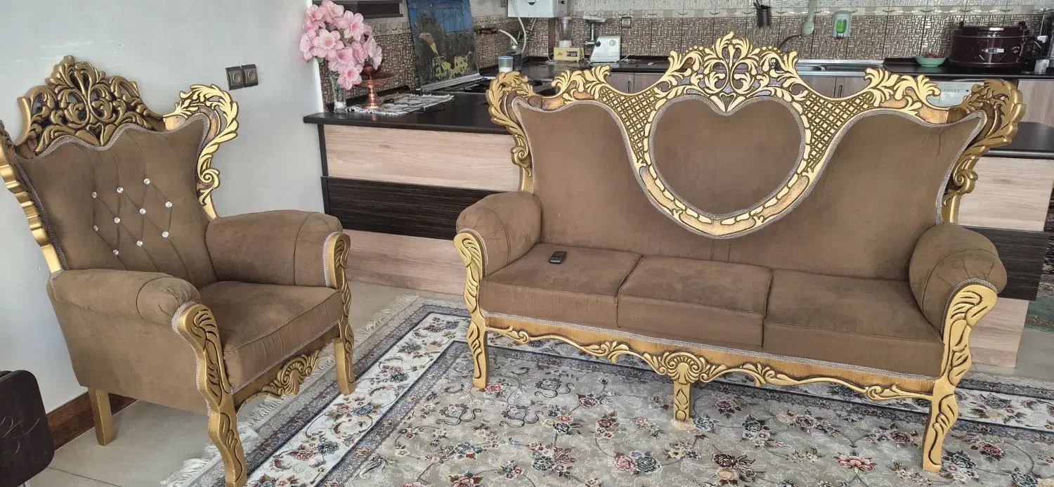 مبل سلطنتی|مبلمان خانگی و میز عسلی|لردگان, |دیوار