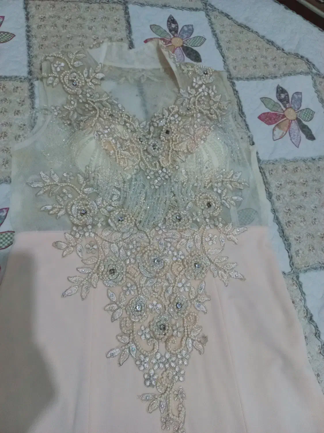 لباس مجلسی شیری رنگ سنگ دوزی|لباس|قرچک, پارس سرام|دیوار