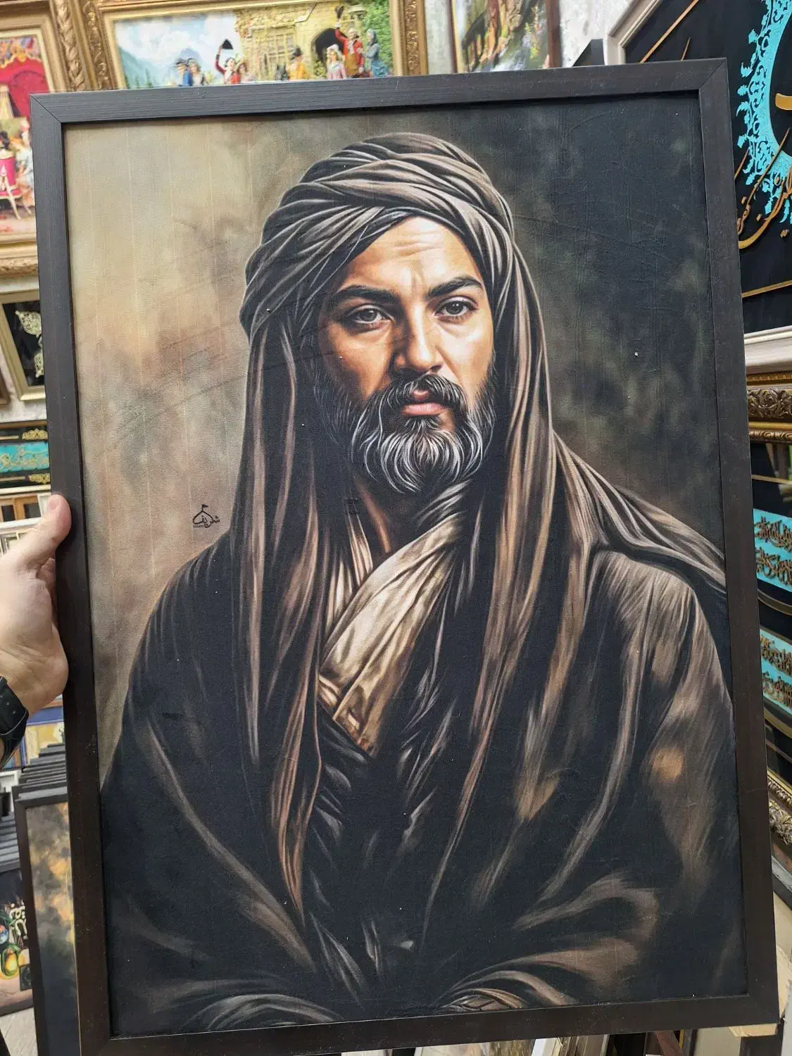 قاب تمثال مذهبی مخملی|تابلو، نقاشی، عکس|مشهد, سپاد|دیوار