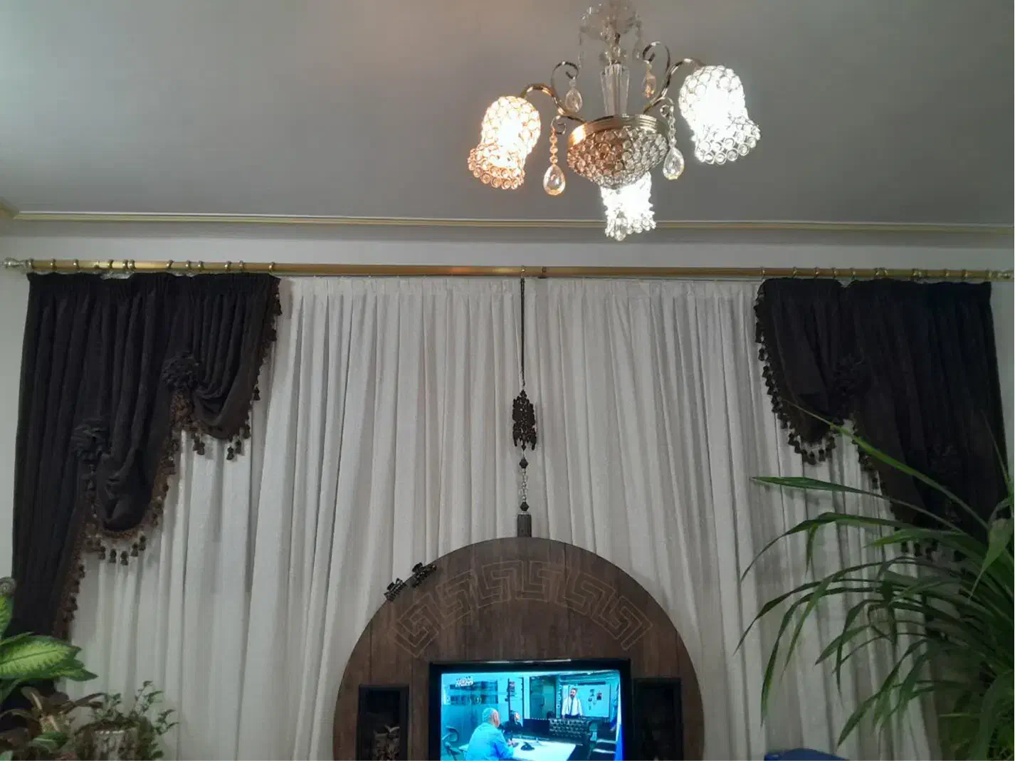 پرده سه تکه پذیرایی|پرده، رانر، رومیزی|تهران, چوب تراش|دیوار