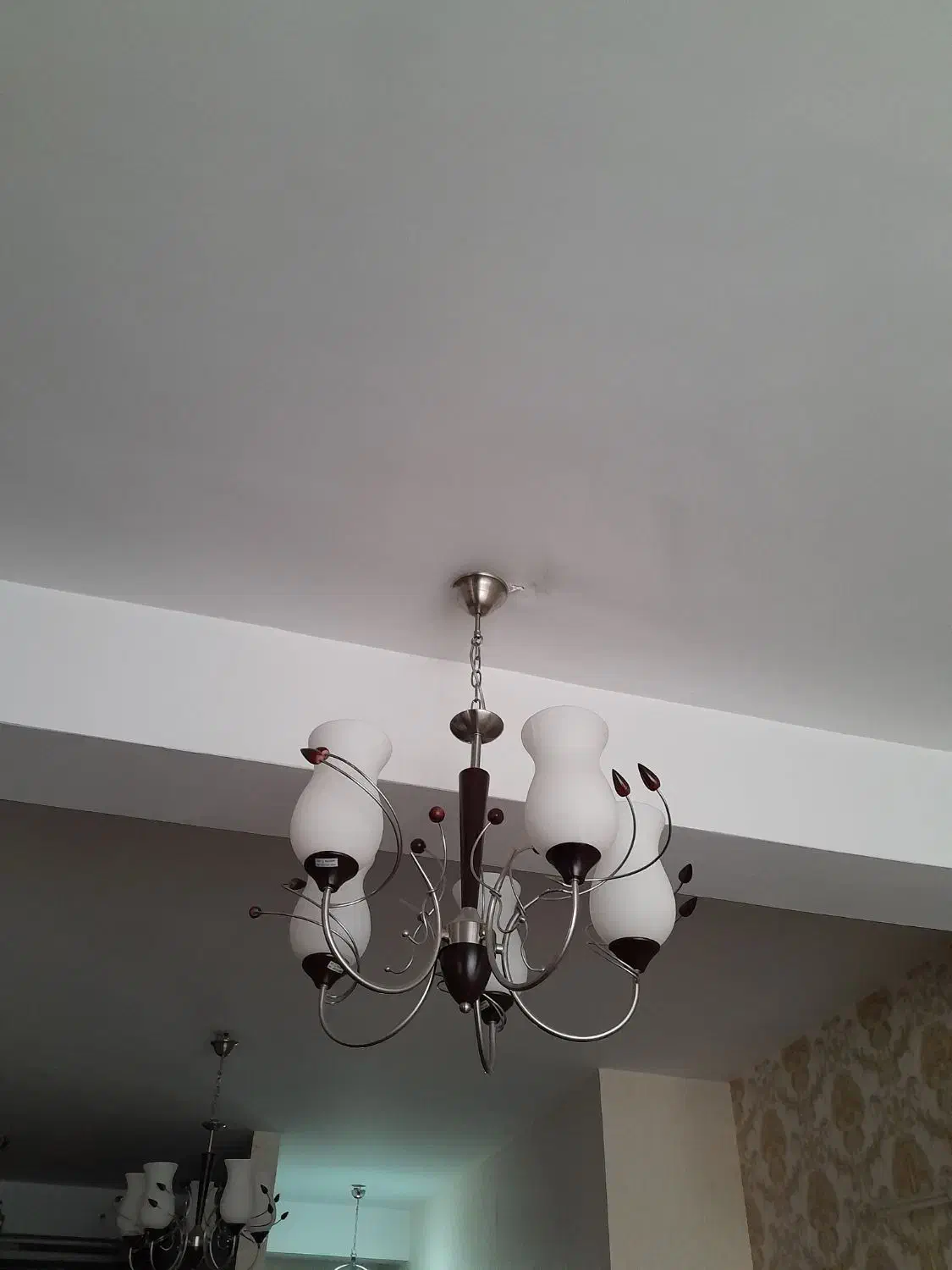 دوعدد لوستر|لوستر و چراغ آویز|اراک, |دیوار