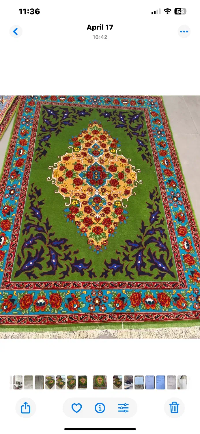 فرش دستباف کف ساده سبز (بساک کرج هستیم )|فرش|تهران, شهرک غزالی|دیوار