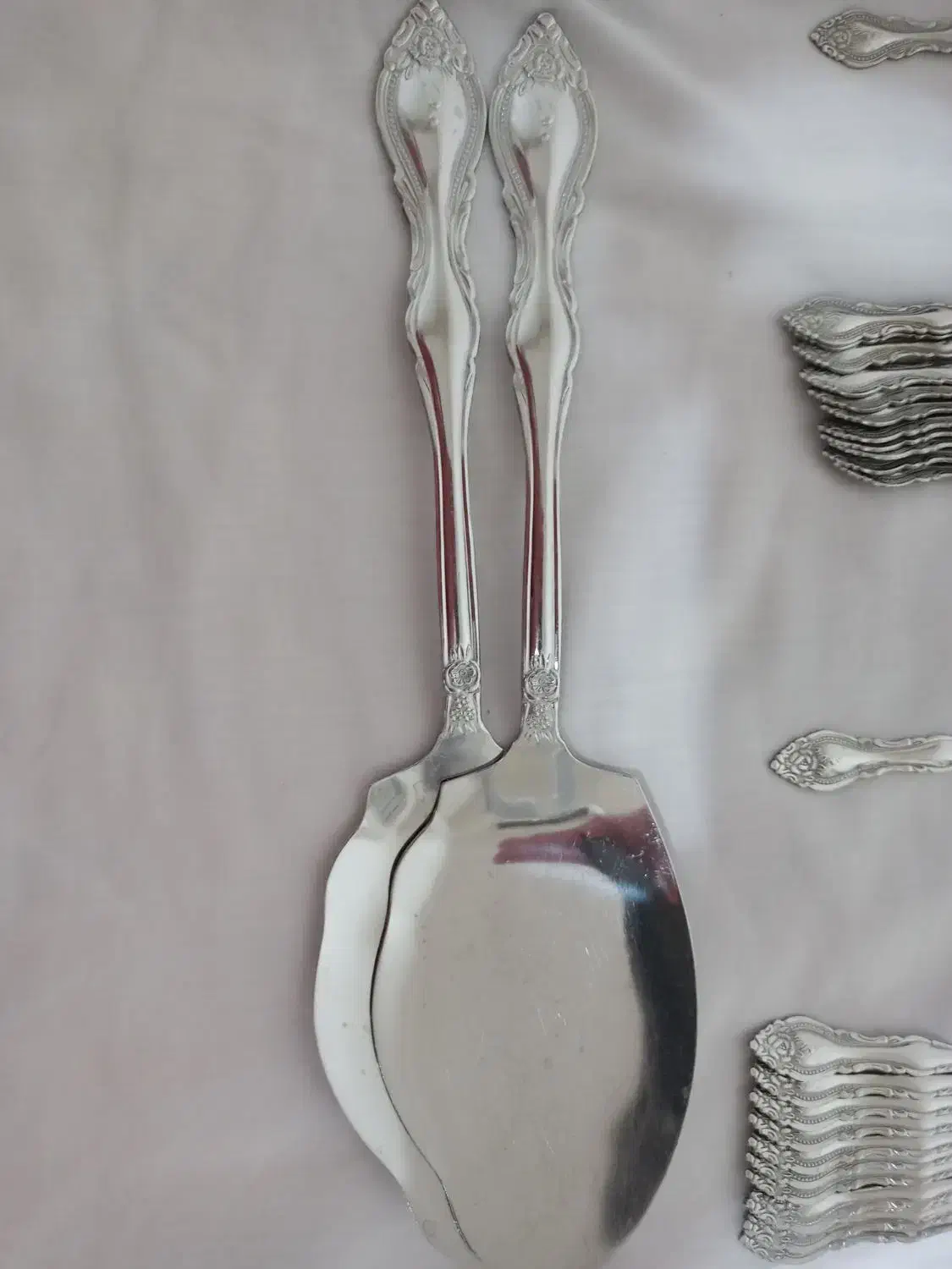 چنگال وکفگیر قدیمی اصل ژاپن|ظروف سرو و پذیرایی|تهران, شکوفه|دیوار